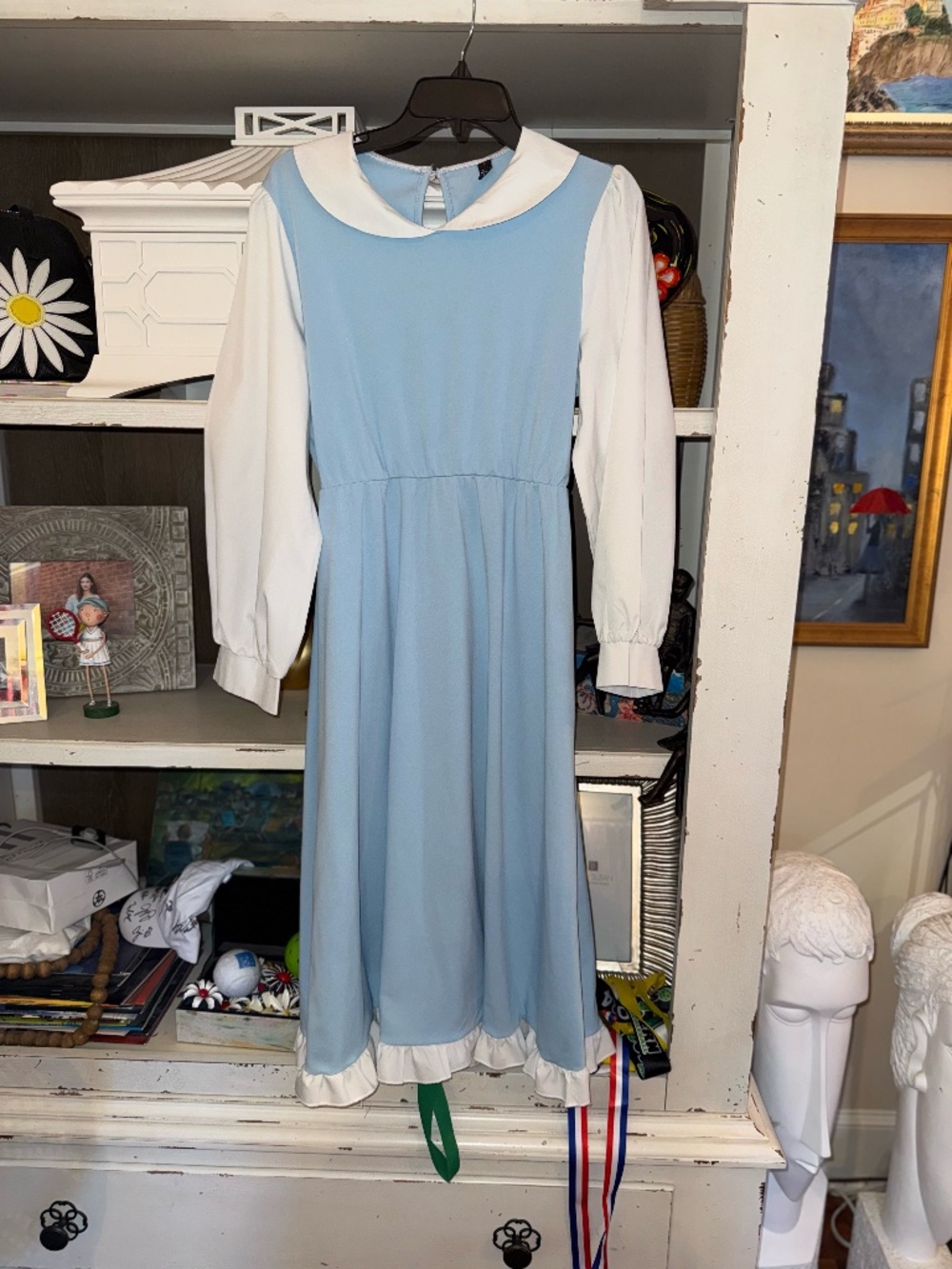 Deerose Large L beauty and the beast BELLE blue dress halloween costume